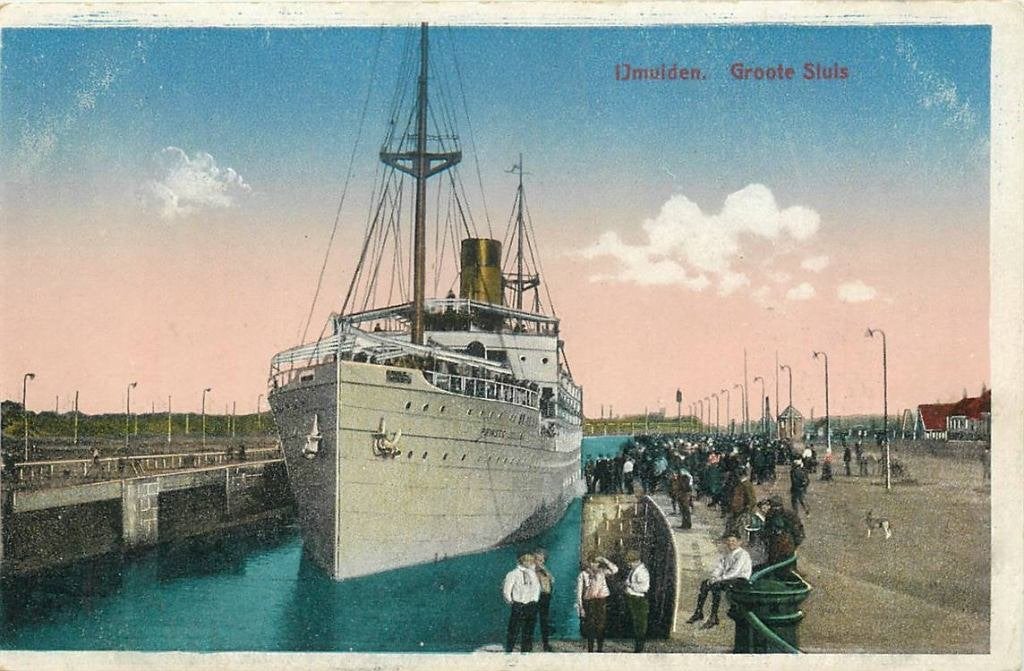388-566-013 Ijmuiden Groote Sluis, Verzenden, Voor 1920, Noord-Holland