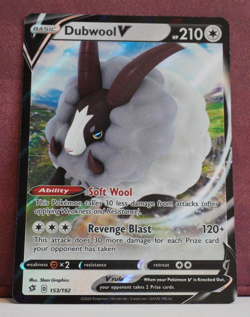 Dubwool V 153-192 Rebel Clash Pokémon Kaart, Verzenden, Nieuw, Losse kaart