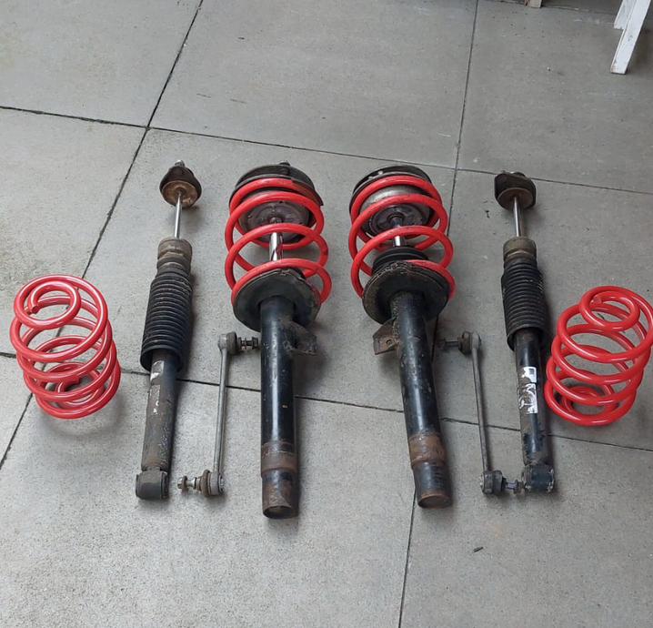 BMW E46 Verlagingsset / schokdempers + veren, Auto-onderdelen, Ophanging en Onderstel, BMW, Ophalen