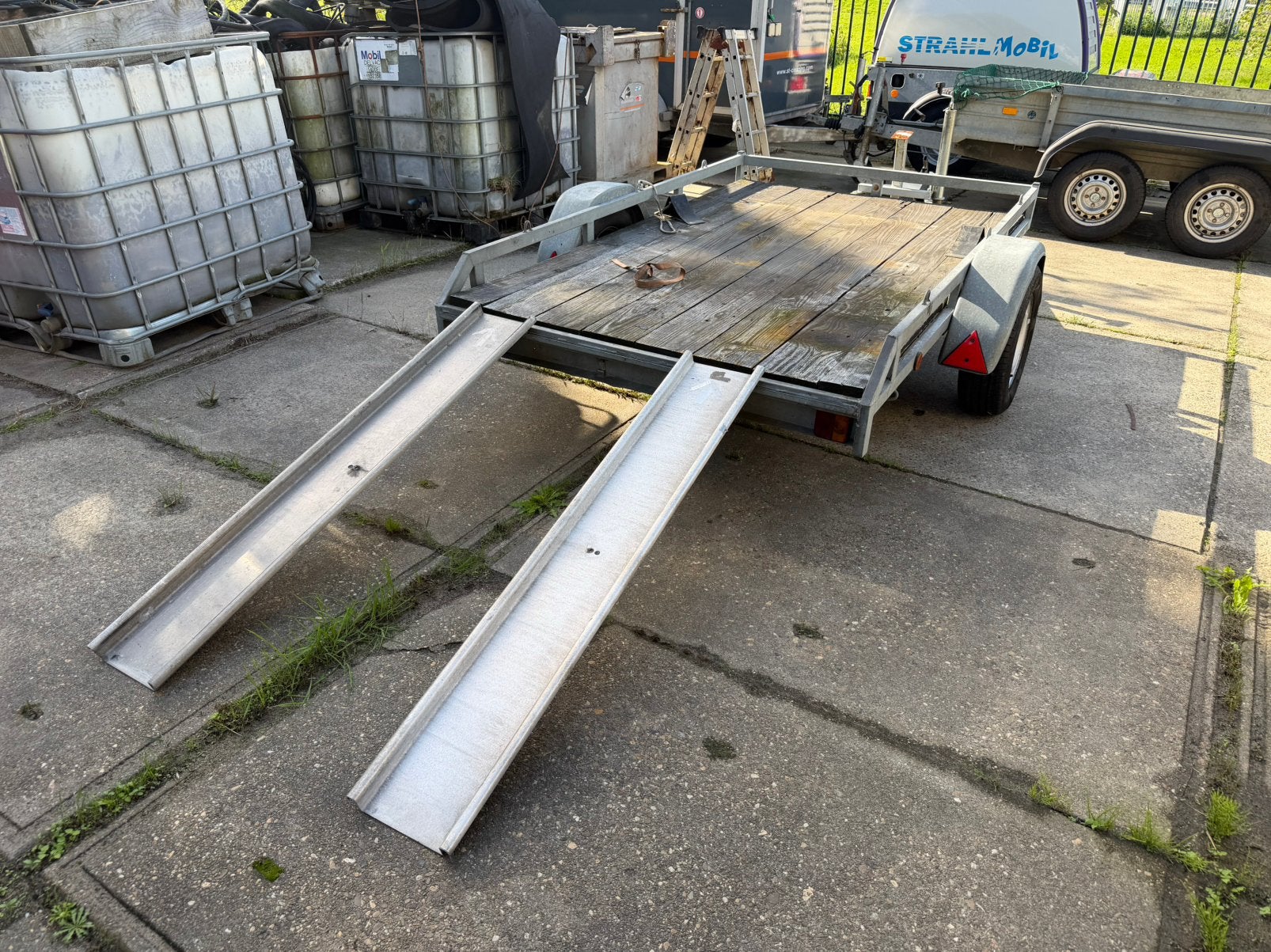 Motoraanhanger Transportaanhanger aanhanger  met oprijbaan, Ophalen of Verzenden