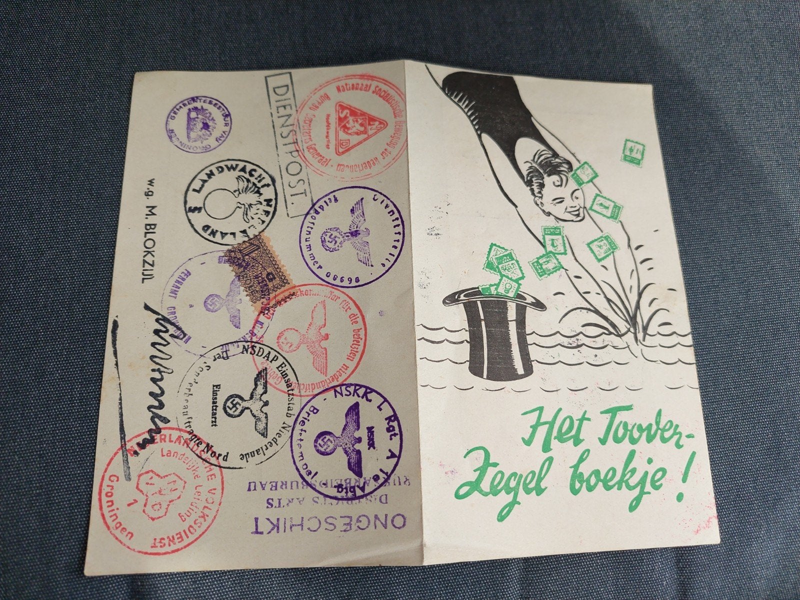 Het Toover zegelboekje met stempels, Verzamelen, Ophalen of Verzenden, Nederland, Boek of Tijdschrift