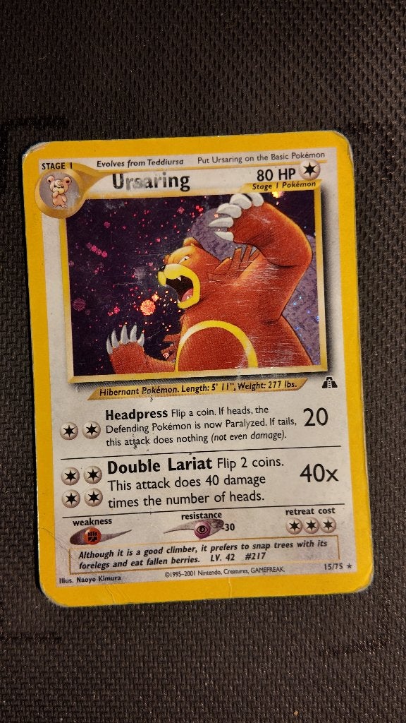 Ursaring 15 Neo Discovery | Pokemon kaart, Ophalen, Zo goed als nieuw, Losse kaart, Foil