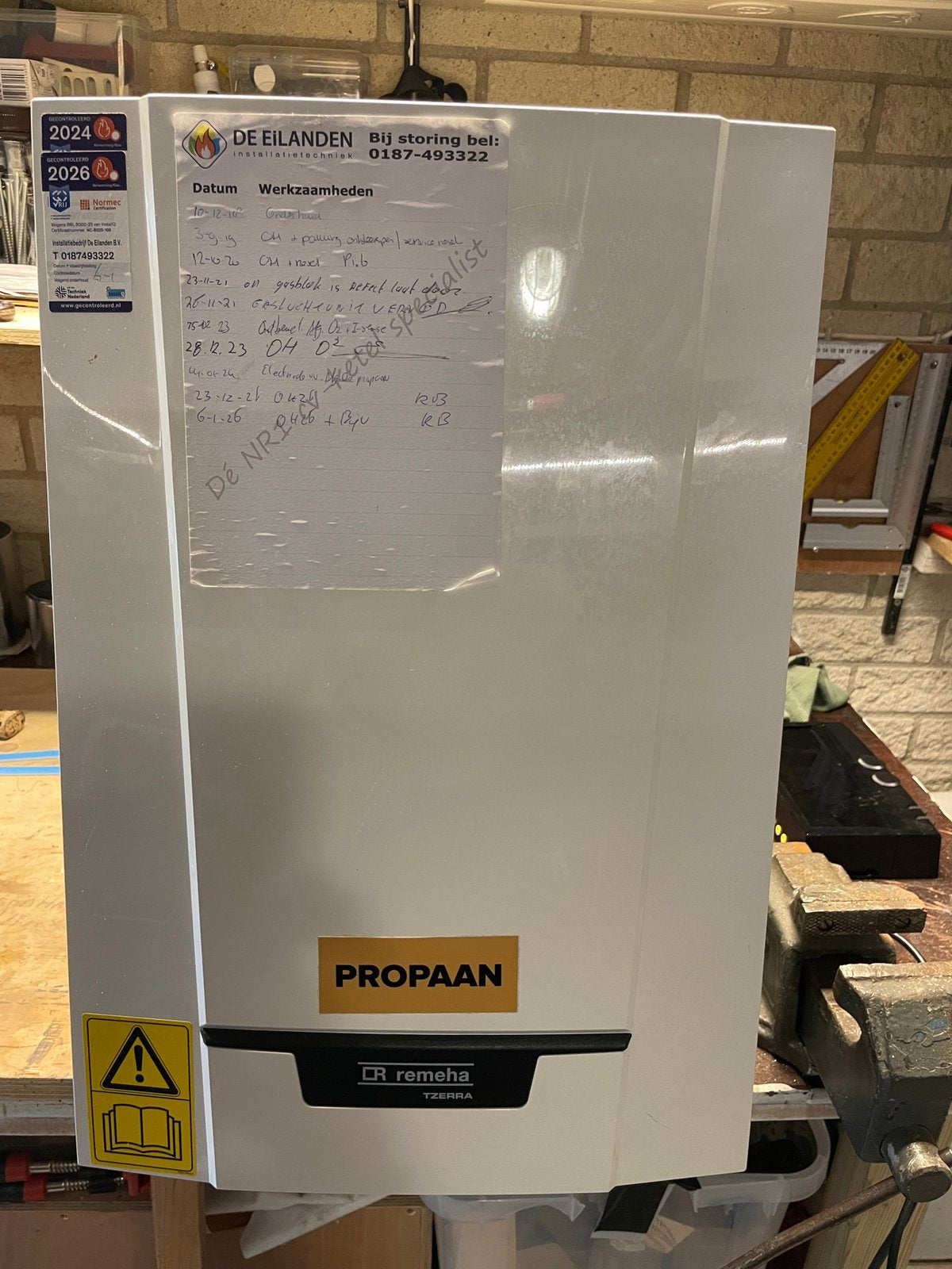 Remeha cv ketel propaan, Ophalen, 30 tot 80 cm, Gebruikt, Cv-ketel of Combi-ketel