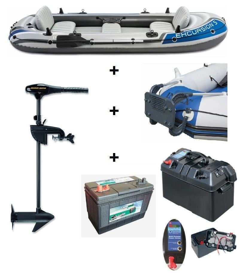 Complete Excursion 5 set te koop, 1 keer gebruikt!, Watersport en Boten, Rubberboten, 4 m, PVC, Elektrisch, 2 m