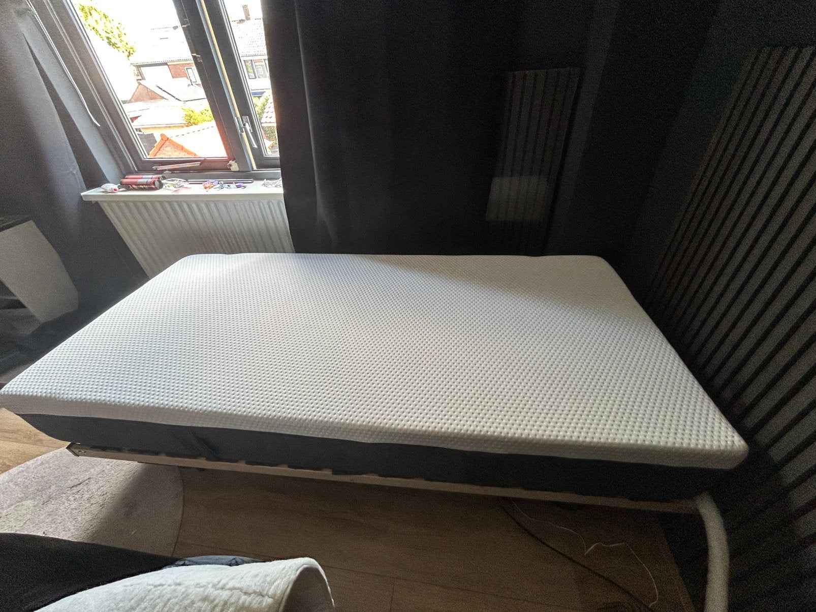 Gratis lattenbodem met emma O2 matras, Huis en Inrichting, Ophalen, Zo goed als nieuw, Eenpersoons, 90 cm