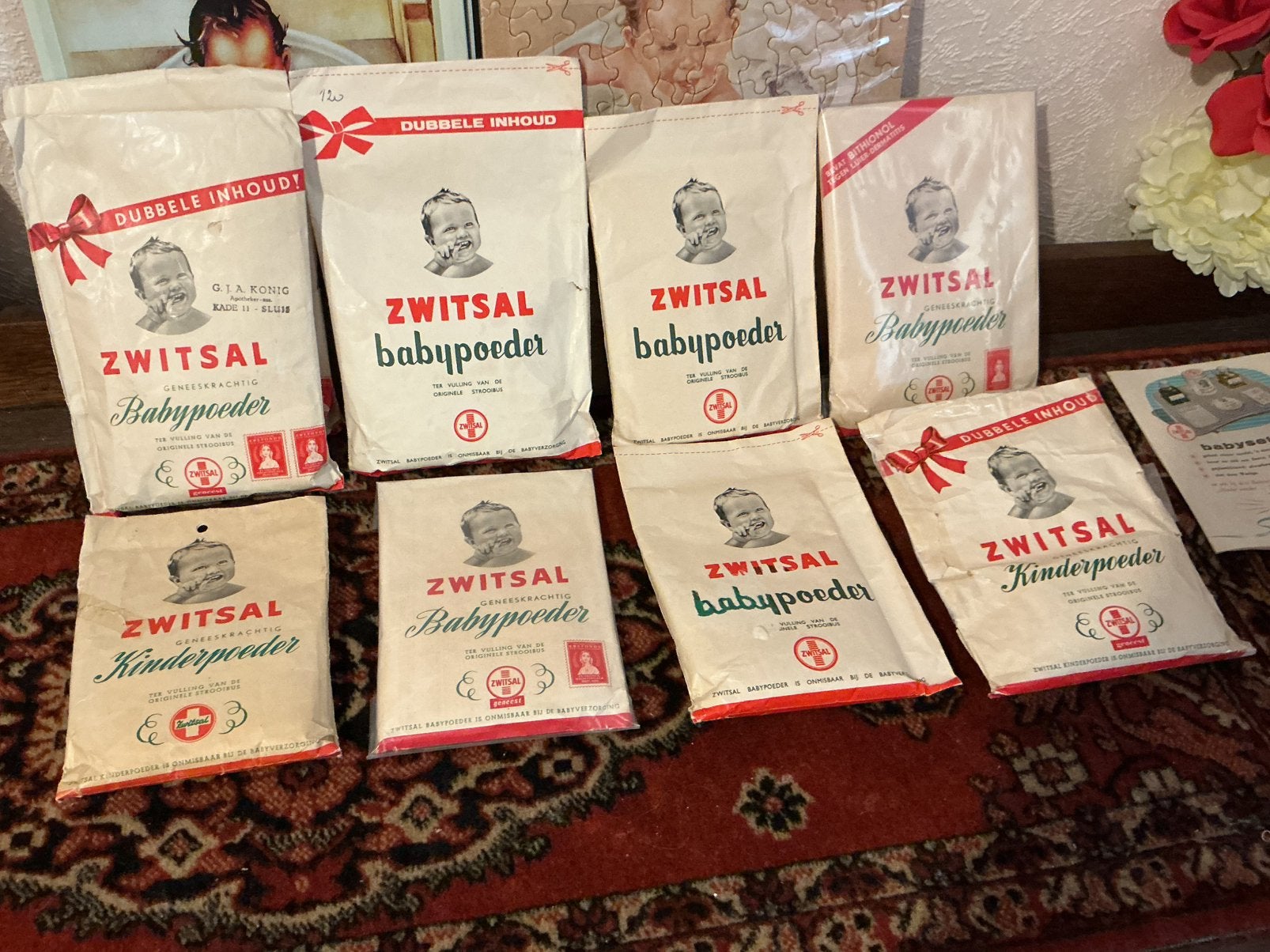 Zwitsal poederzakken, Ophalen of Verzenden, Zo goed als nieuw, Gehele gezicht