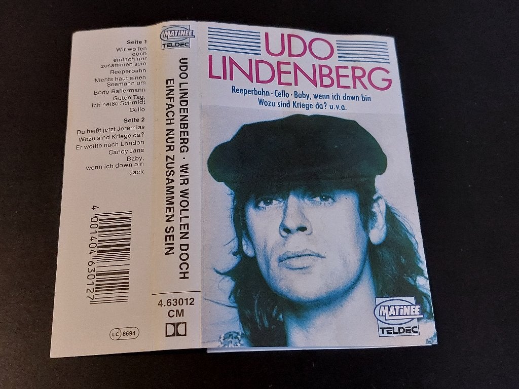 UDO LINDENBERG - WIR WOLLEN DOCH EINFACH NUR ZUSAMMEN..(MC), 1 bandje, Ophalen of Verzenden, Zo goed als nieuw, Origineel