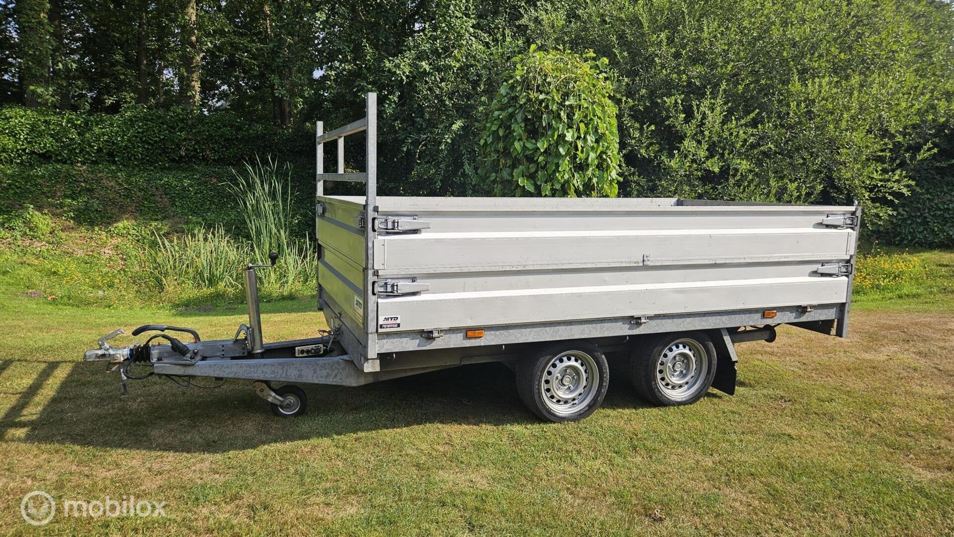 Hapert Verlaagde elektrische kipper met dubbele borden, Auto diversen, Aanhangers en Bagagewagens, Gebruikt