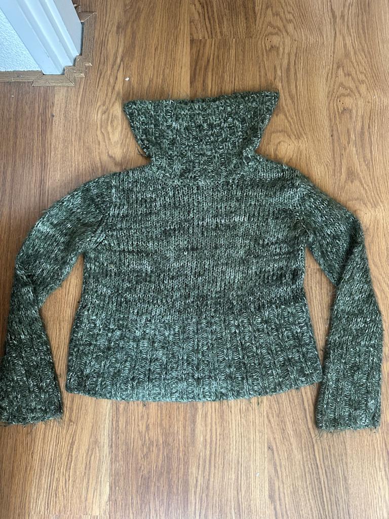 Groene gebreide coltrui maat 40, Ophalen of Verzenden, Gedragen, Maat 38/40 (M), Groen
