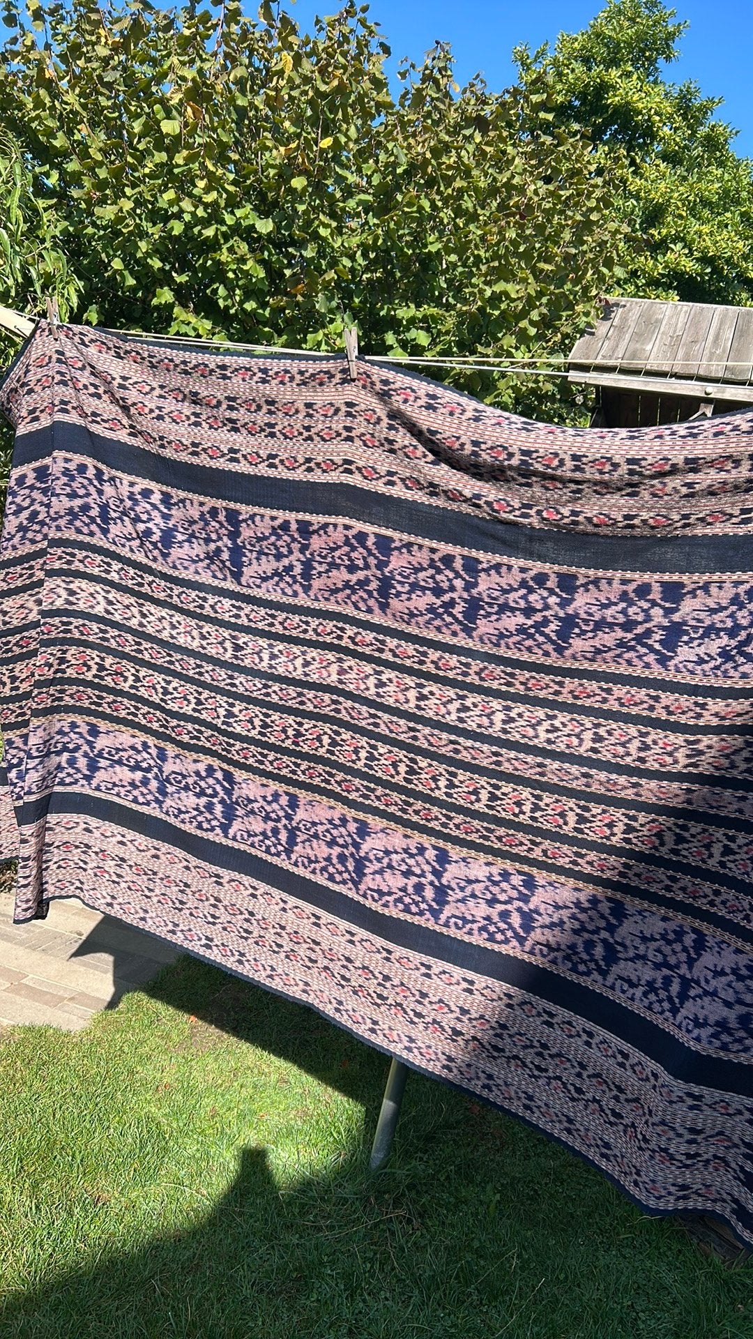 Prachtige grote vintage geweven Sumba ikat, Ophalen of Verzenden, Zo goed als nieuw