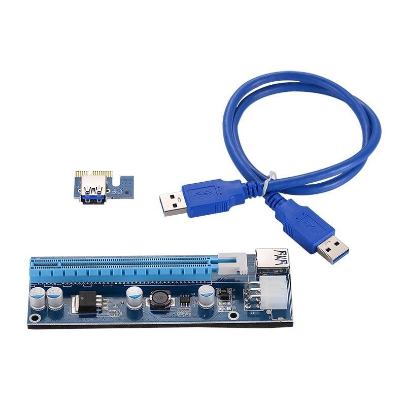 PCIe Riser met USB 3.0 en 6Pin voedingsconnector -Versie 007, Computers en Software, Ophalen of Verzenden, Nieuw, GDDR5, PCI-Express 3