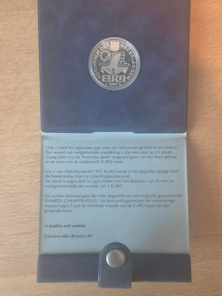Gist brocades 5 euromunt  1997, Ophalen of Verzenden, 5 euro