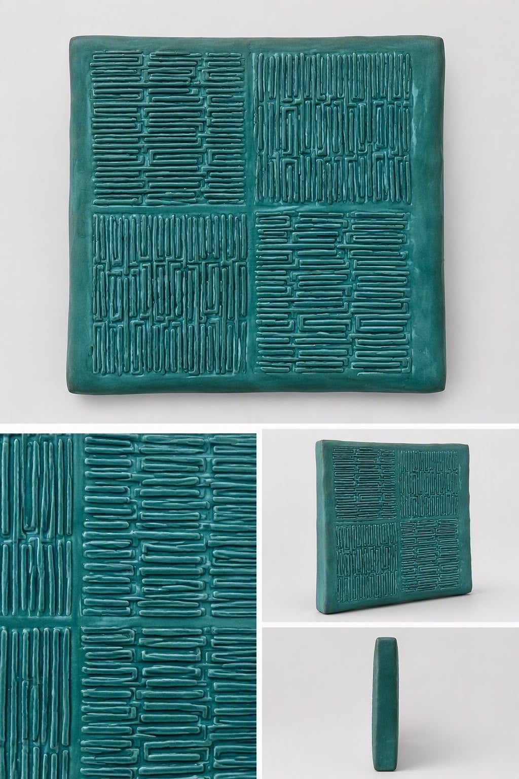 Abstract modern aqua reliëf kunstwerk, Antiek en Kunst, Kunst | Schilderijen | Klassiek, Ophalen, Abstract, Origineel werk, Overige onderwerpen