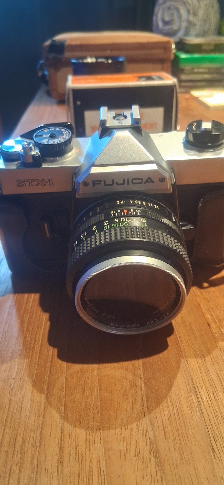 Fujica STX-1 spiegelreflexcamera met lens en accessoires, Ophalen of Verzenden