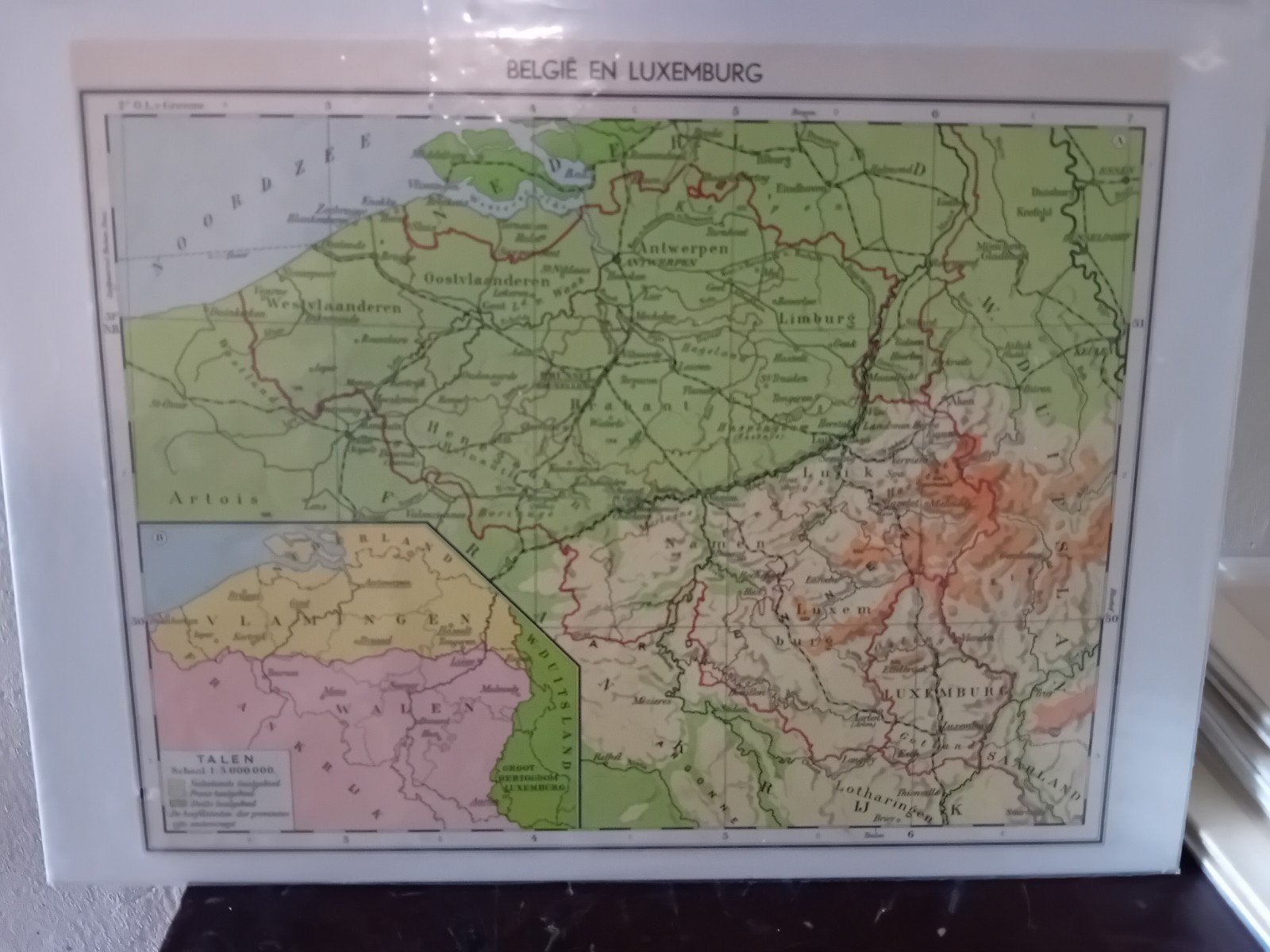 Oude Zeefdruk Landkaarten - Diverse Gebieden, Ophalen of Verzenden