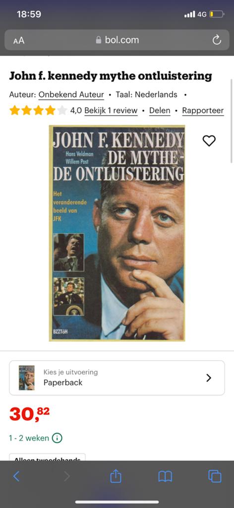 Nieuw John F. Kennedy De Mythe - De Ontluistering, Boeken, Ophalen of Verzenden, Politiek