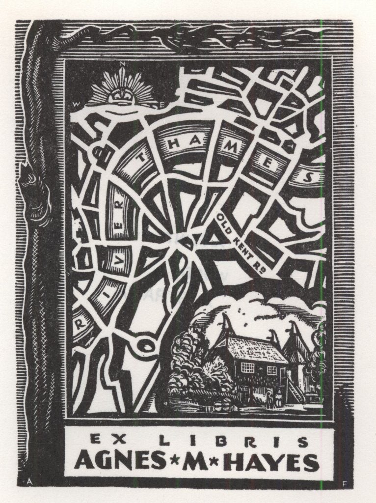 1006 Ex Libris Australië : Adrian Feint, z.j., Antiek en Kunst, Verzenden, Ex libris
