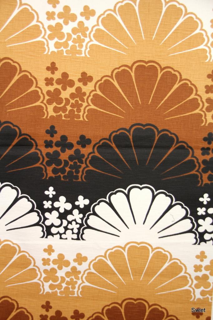 10987 Originele vintage retro stof stoffen gordijnstof Swiet, Overige kleuren, 120 cm of meer, Ophalen of Verzenden, Katoen