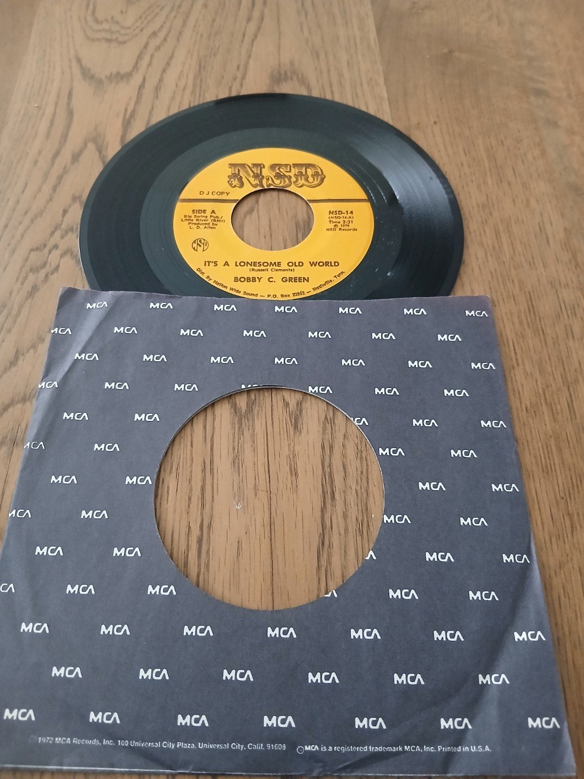 VINYL SINGLE  BOBBY C. GREEN  1979, Verzenden, Zo goed als nieuw, Country en Western