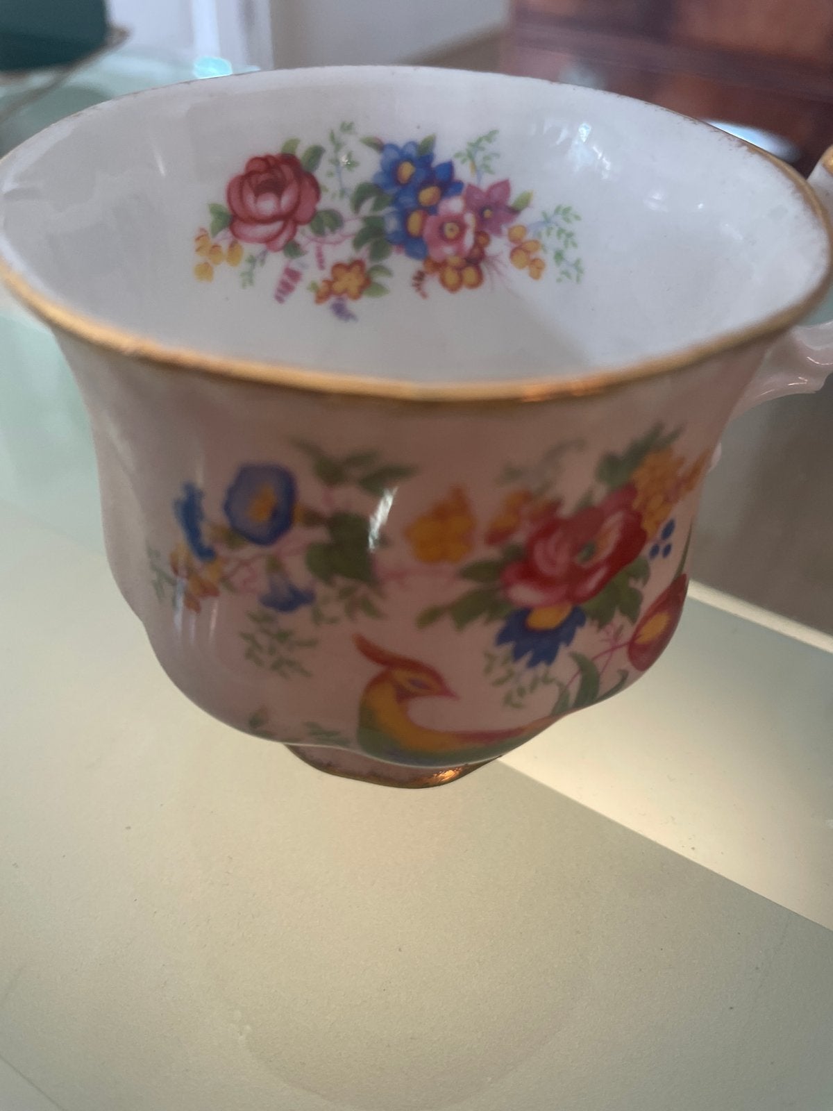 Paragon Antique Series "Swansea" theekopje met fazanten, Antiek en Kunst, Ophalen of Verzenden