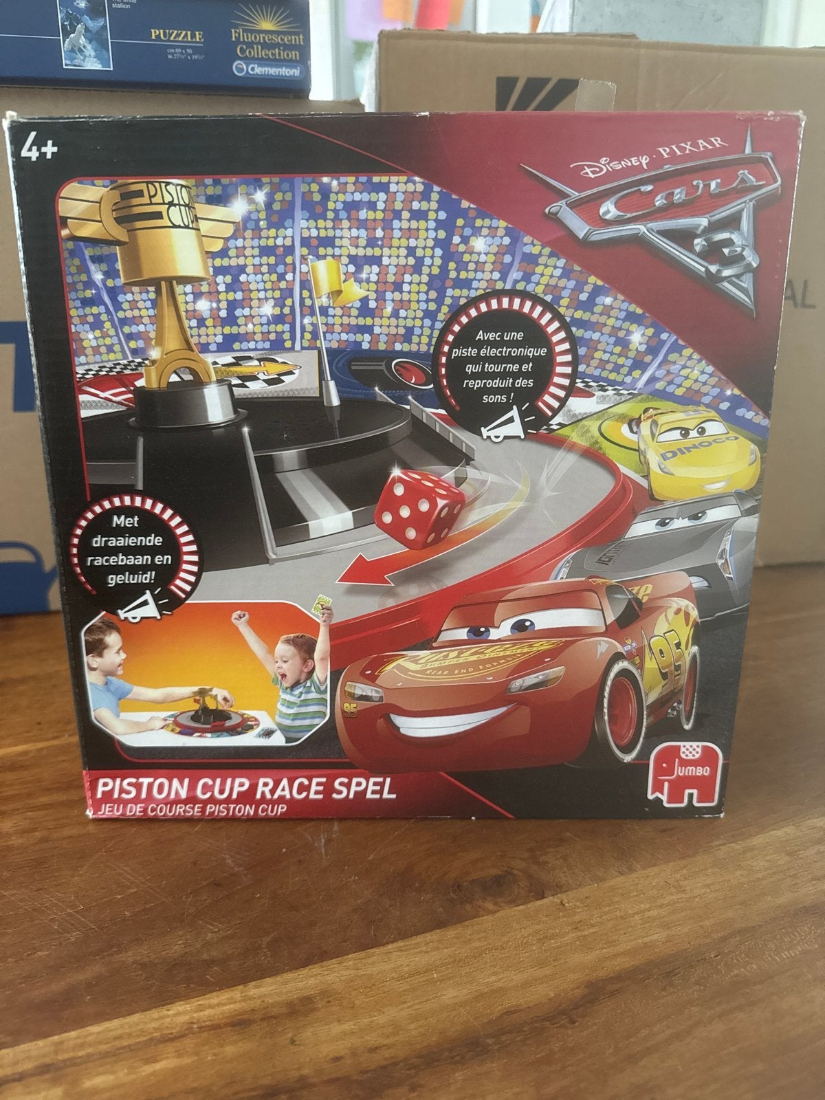 Disney Pixar Cars Piston Cup Race Spel Jumbo, Drie of vier spelers, Ophalen of Verzenden, Zo goed als nieuw