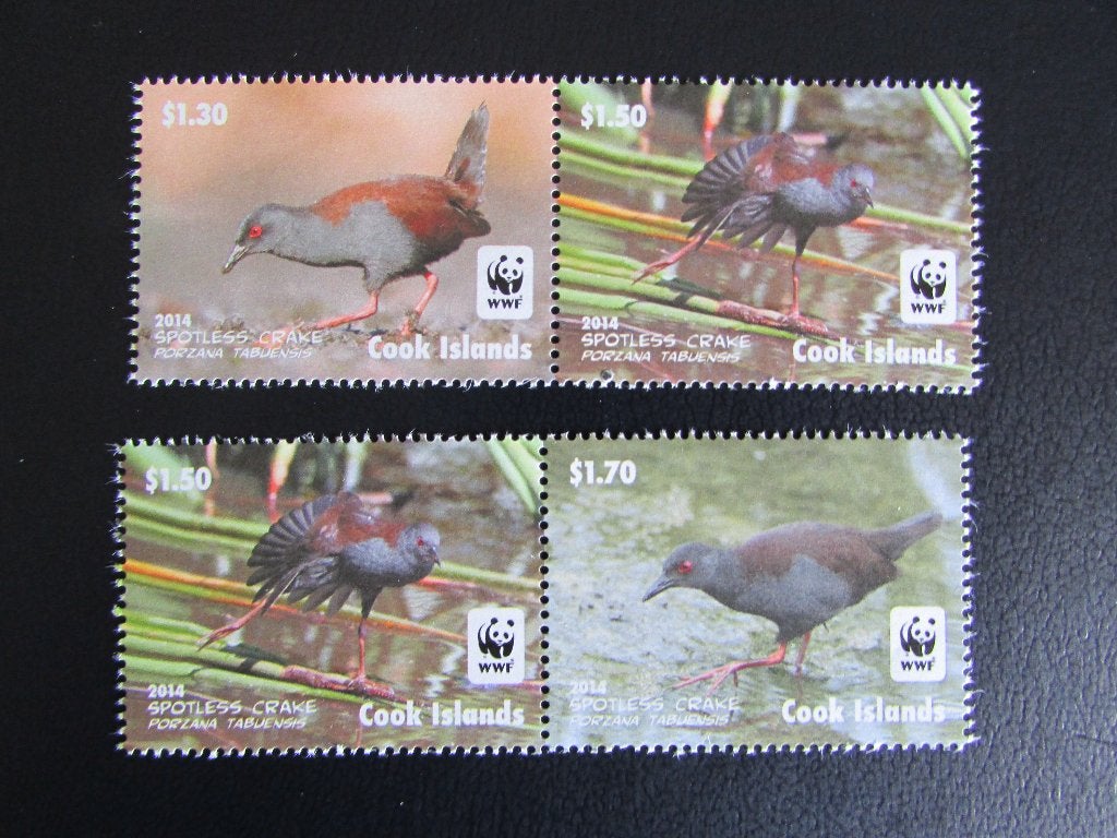 Postzegel Vogel: 2 Zegelparen van Vlekloze Krak uit Cook Isl, Ophalen of Verzenden, Postfris, Dier of Natuur