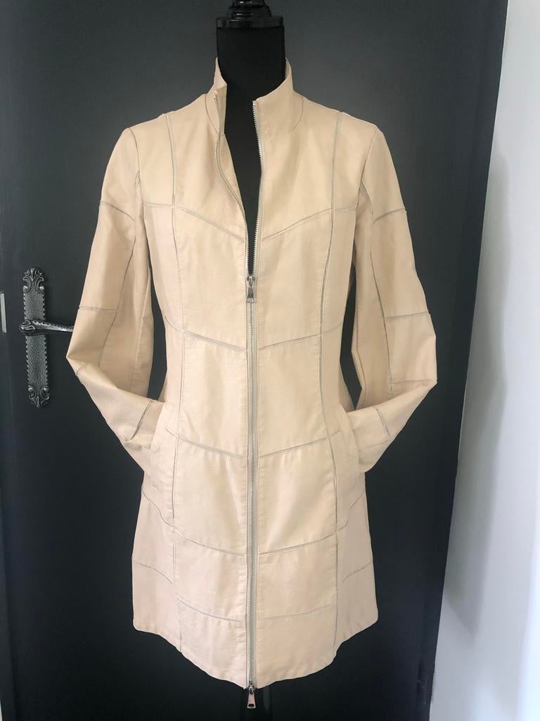 Rino & Pelle leren jas mt M, Ophalen of Verzenden, Gedragen, Maat 38/40 (M), Beige