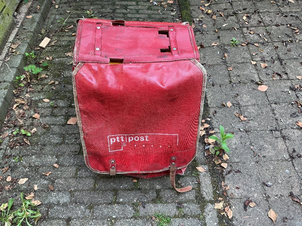 Oude postfietstassen, Verzamelen, Merken en Reclamevoorwerpen, Gebruikt, Gebruiksvoorwerp, Ophalen of Verzenden