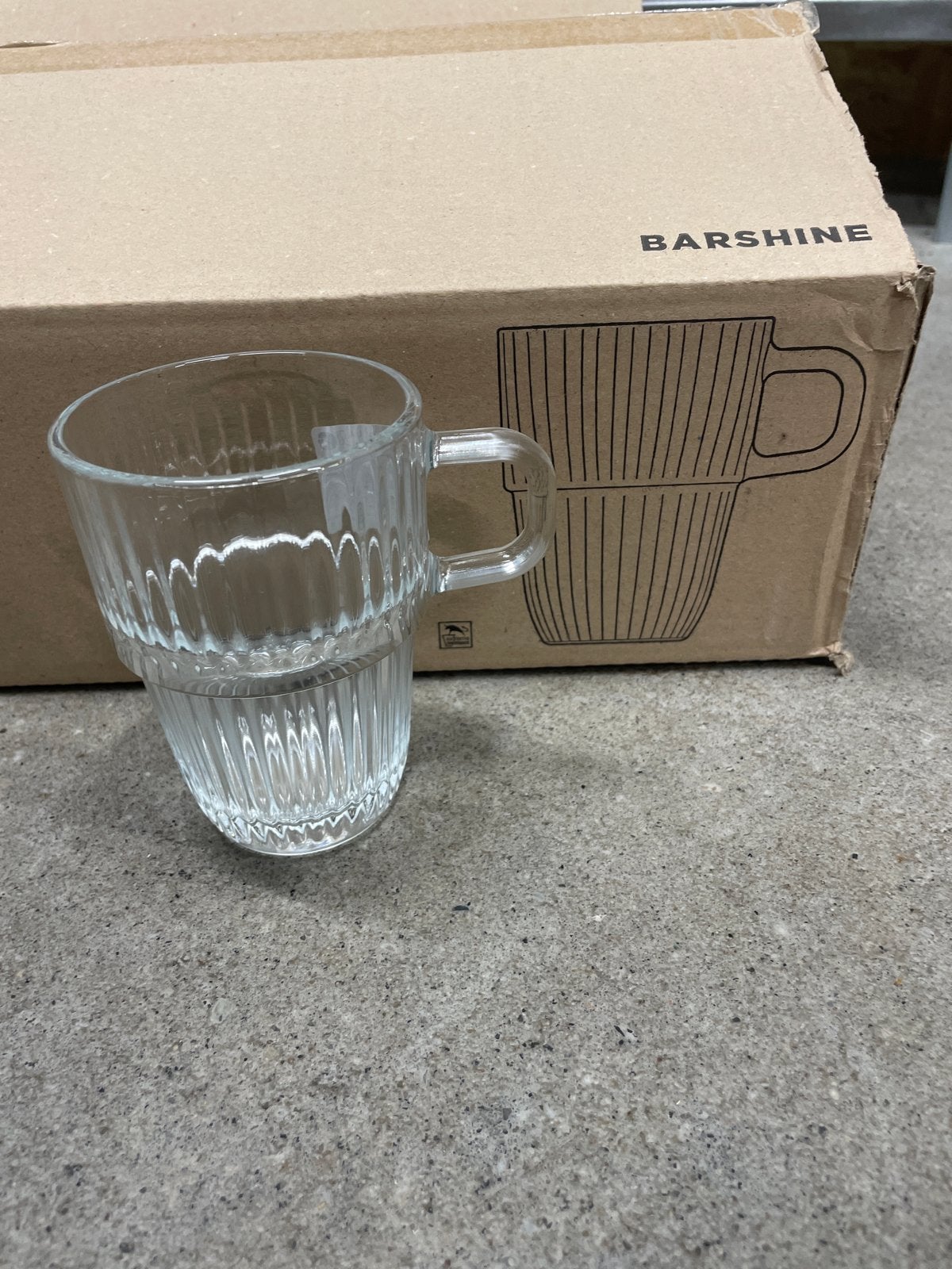 Theeglazen barshine, Ophalen, Glas of Glazen, Nieuw, Glas