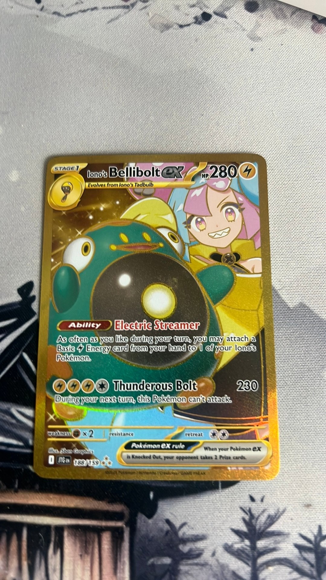 Ionos bellibolt ex gold, Hobby en Vrije tijd, Verzamelkaartspellen | Pokémon, Ophalen of Verzenden, Zo goed als nieuw