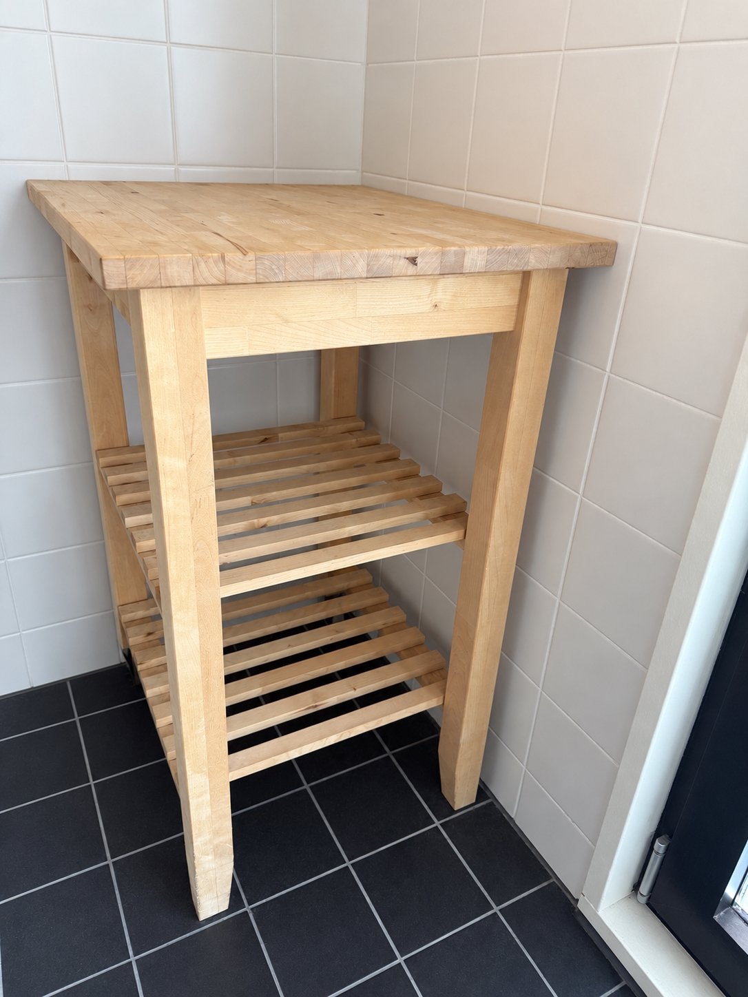 IKEA BEKVÄM keukentrolley, Ophalen, 50 tot 100 cm, Vierkant, Zo goed als nieuw