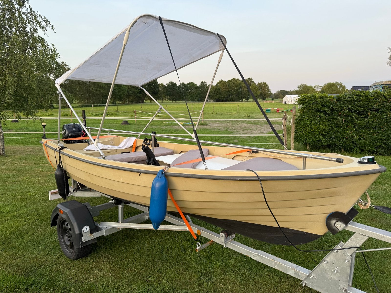 Complete Rana 15 boot met 15pk Mercury motor en trailer, Ophalen, Gebruikt, Overige typen, Motorboot