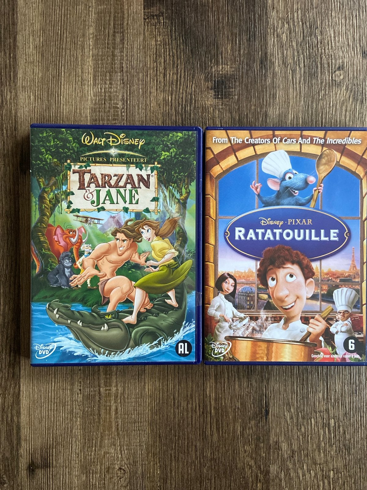 Disney DVD's: Tarzan & Jane en Ratatouille, Bonusmateriaal, Animatie, Amerikaans, Nederlands