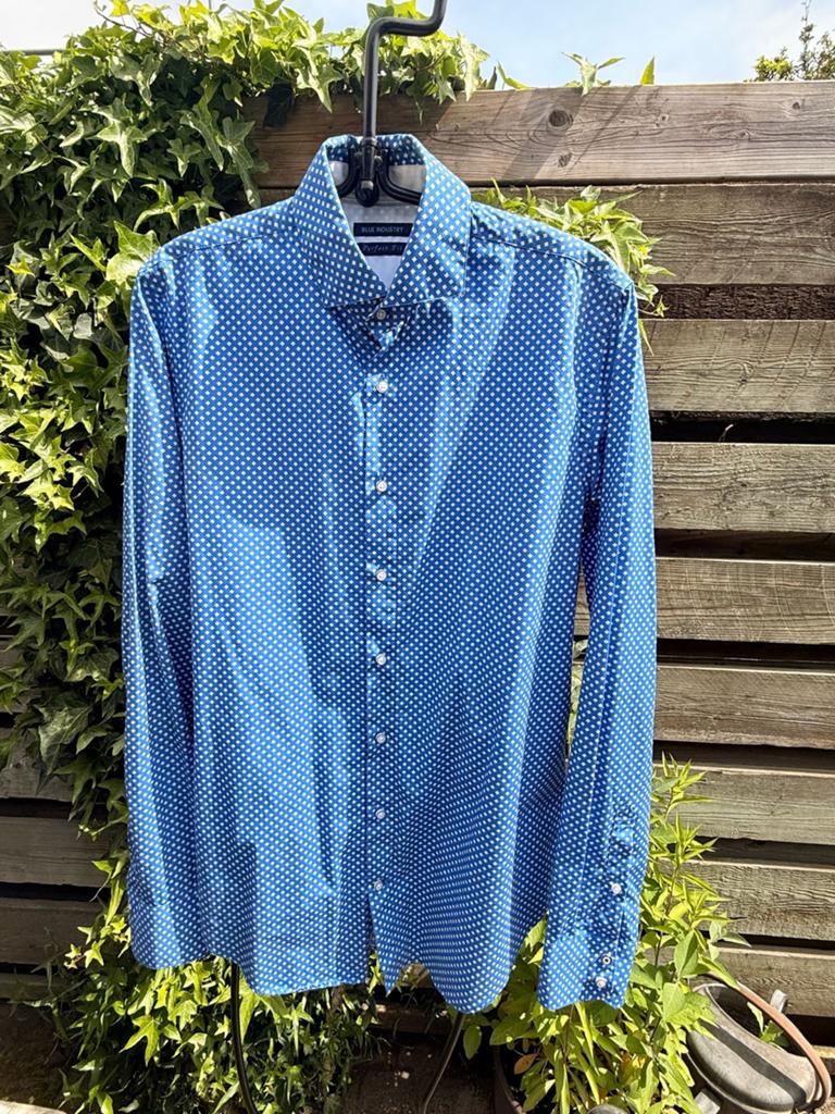 Blue Industry Perfect Fit overhemd maat 38, Ophalen of Verzenden, Zo goed als nieuw, Blauw, Halswijdte 38 (S) of kleiner