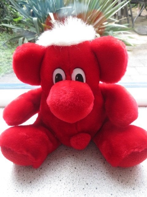Kodak Kolorkids FLASH rood pluche meet ca 26 cm vintage, Overige typen, Ophalen of Verzenden, Middelgroot (20 tot 80 cm), Rood