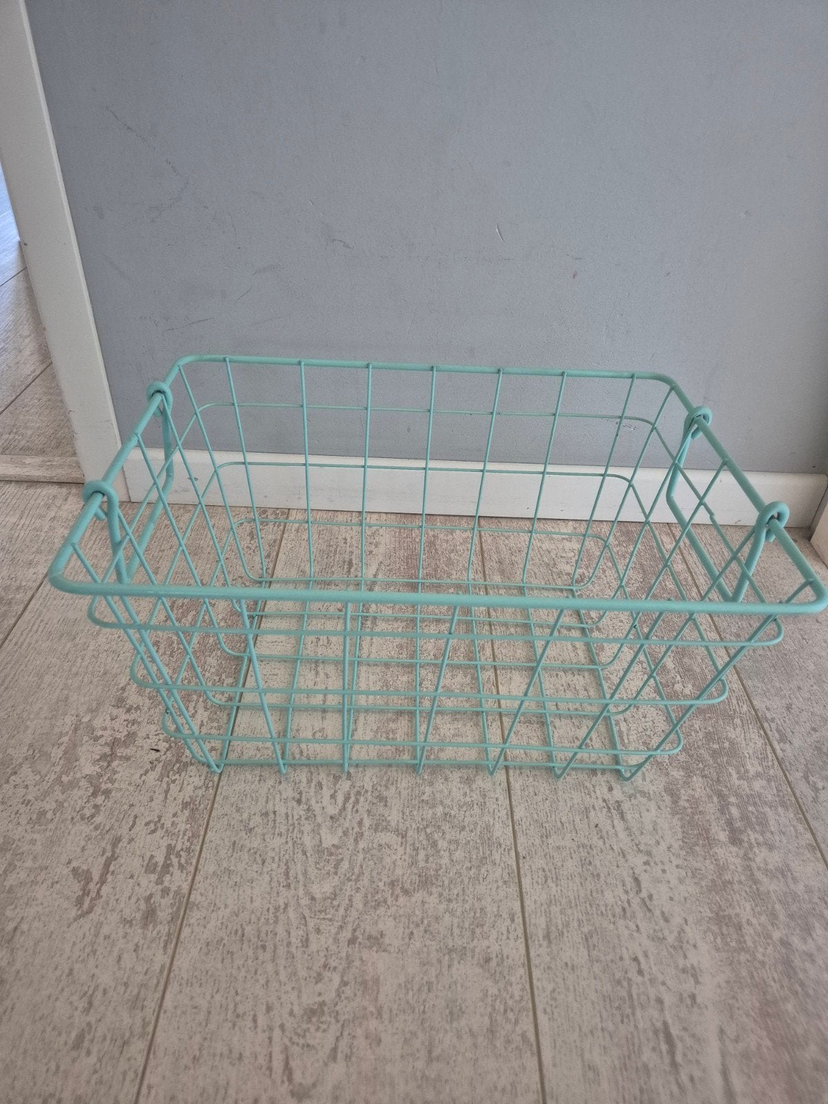 Metalen draadmand - Mintgroen - Multifunctioneel, Ophalen, Gebruikt, Groen, Metaal