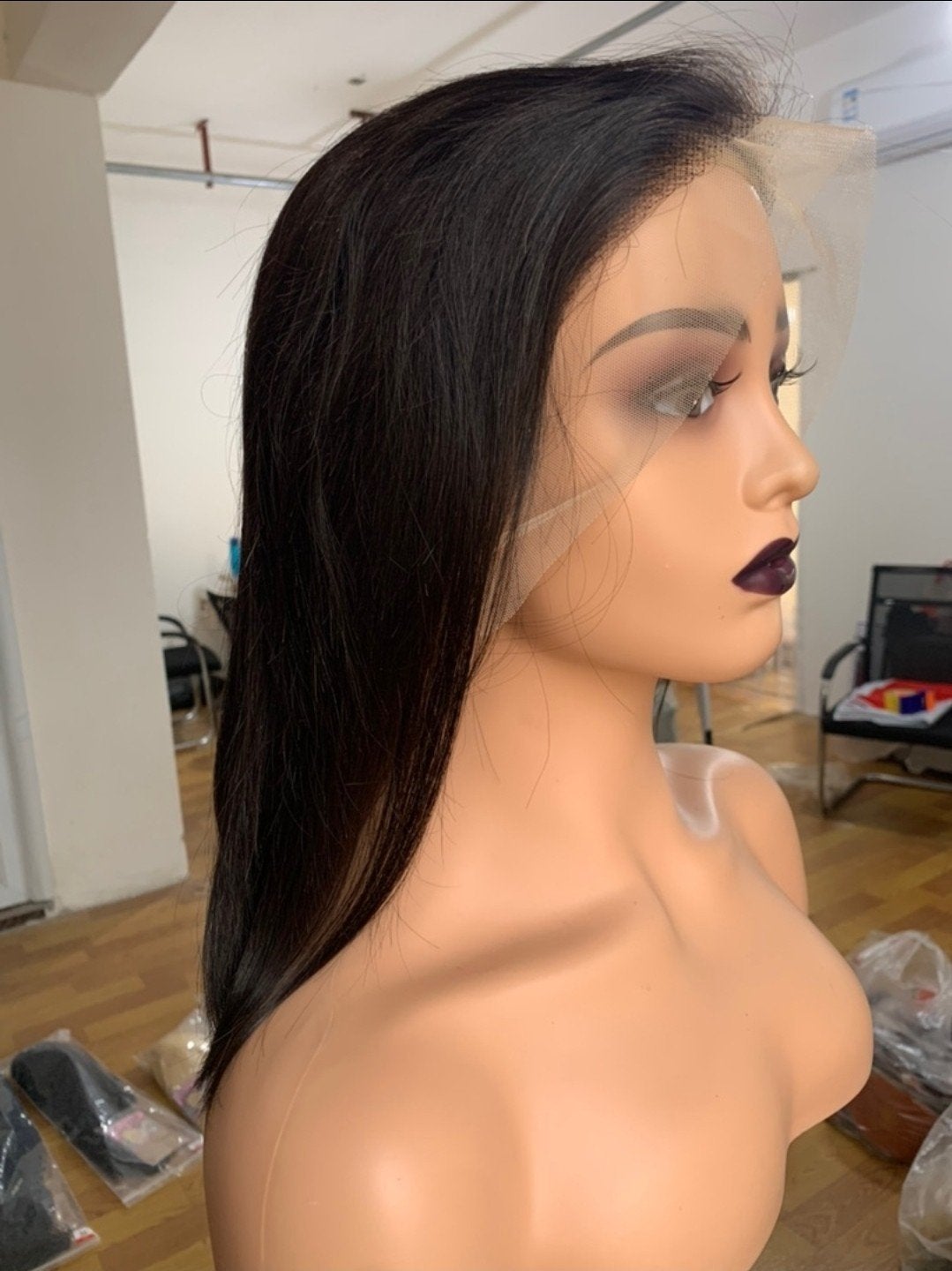 24 inch silky straight pruik/ wig 100% menselijke haar, Ophalen of Verzenden, Nieuw, Pruik of Haarverlenging