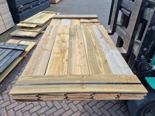 6.92 m2 Zweeds rabat - Douglas - geïmpregneerd - nr: tp644, Ophalen, Nieuw, 180 tot 250 cm, Planken