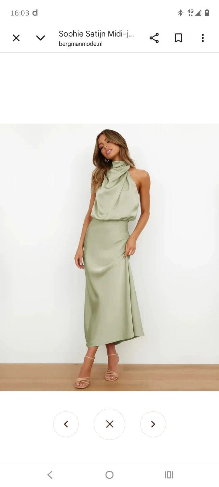 Mooie nieuwe elegante Damesjurk Satijn halter stijl  XL l, Galajurk, Maat 46/48 (XL) of groter, Nieuw, Ophalen of Verzenden
