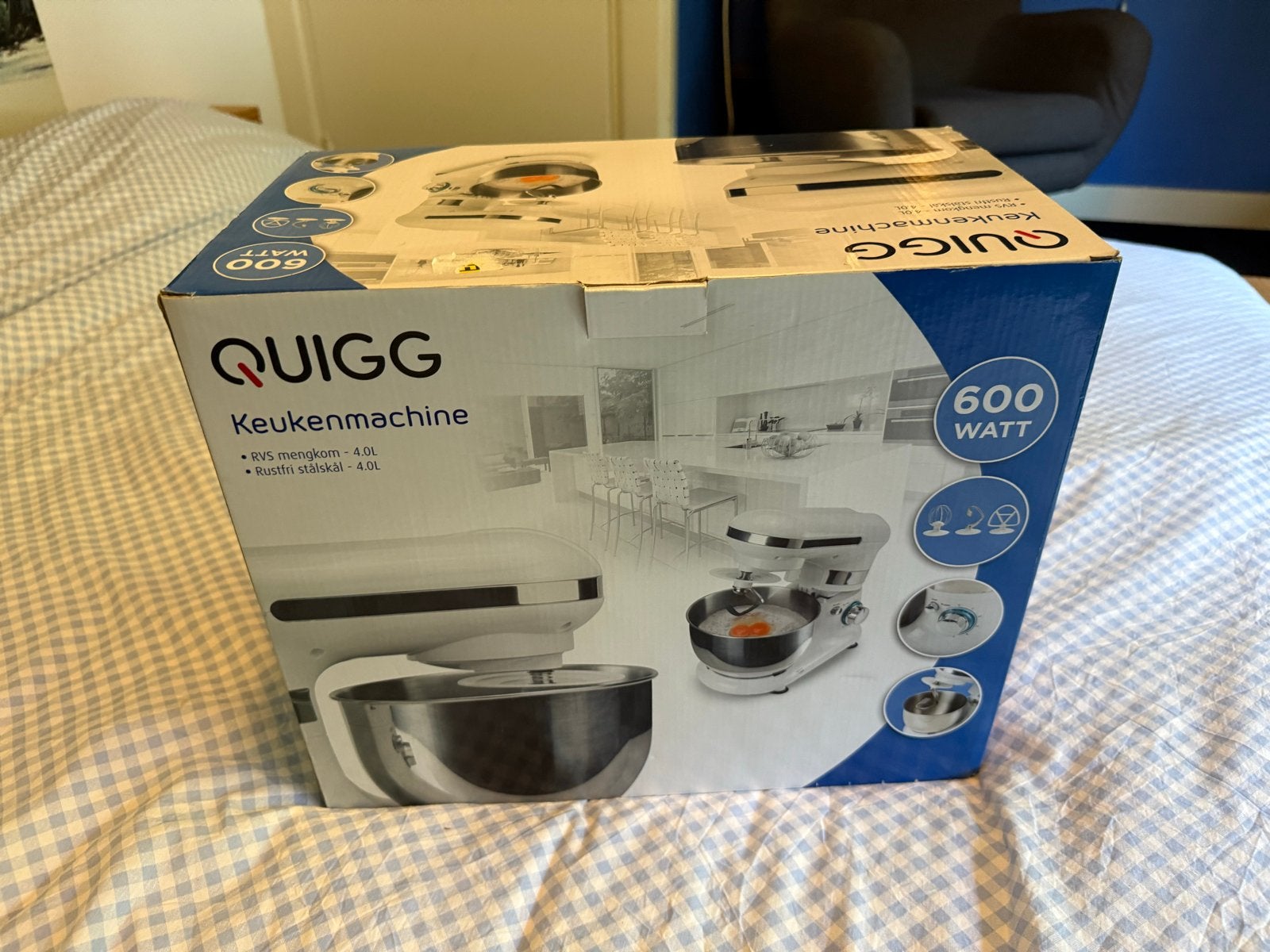 Quigg Keukenmachine 600 Watt - Nieuw in doos, Ophalen, Nieuw, Vaatwasserbestendig, 3 snelheden of meer