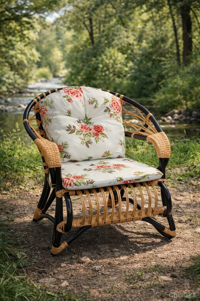 GRATIS lloyd loom hocker bij Rotan stoel fauteuil 89 euro !!, Ophalen, Overige kleuren, Nieuw, Riet of Rotan