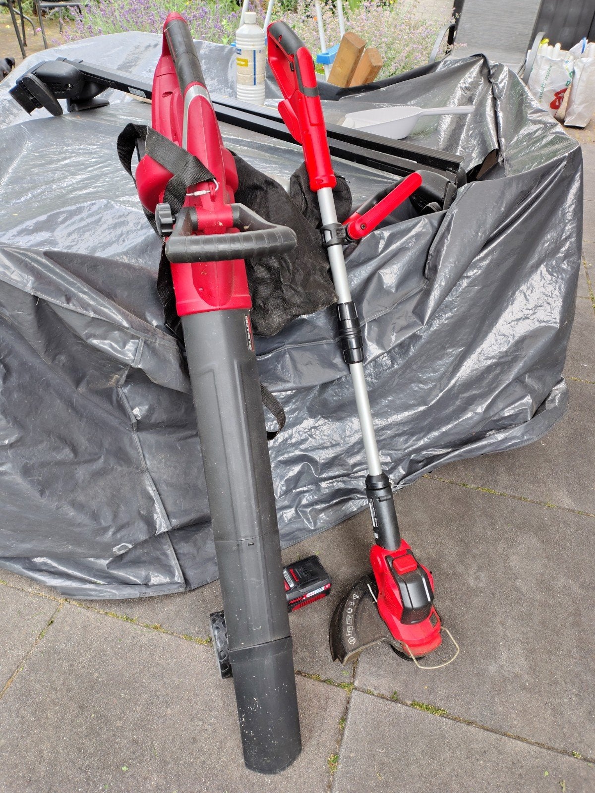 Einhell Accu Bladblazer en Grastrimmer Set, Tuin en Terras, Bladblazers, Ophalen, Gebruikt, Einhell, Accu