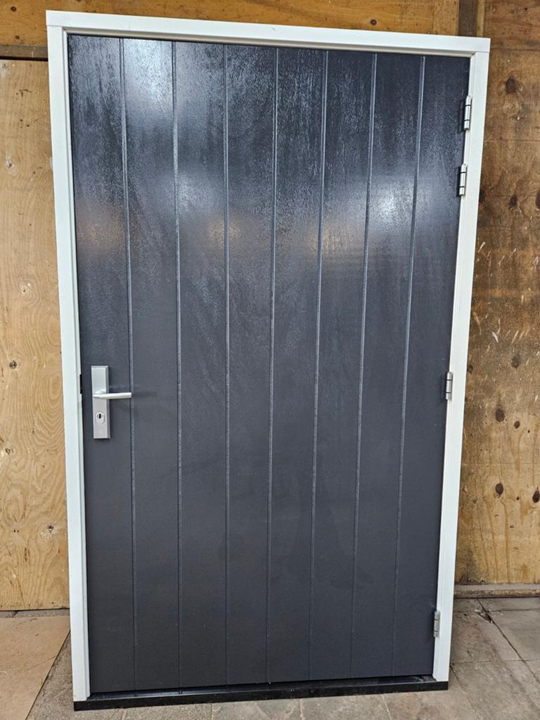 XXL deur in hardhouten kozijn met dts dorpel, Nieuw, Ophalen of Verzenden, Buitendeur, Hout
