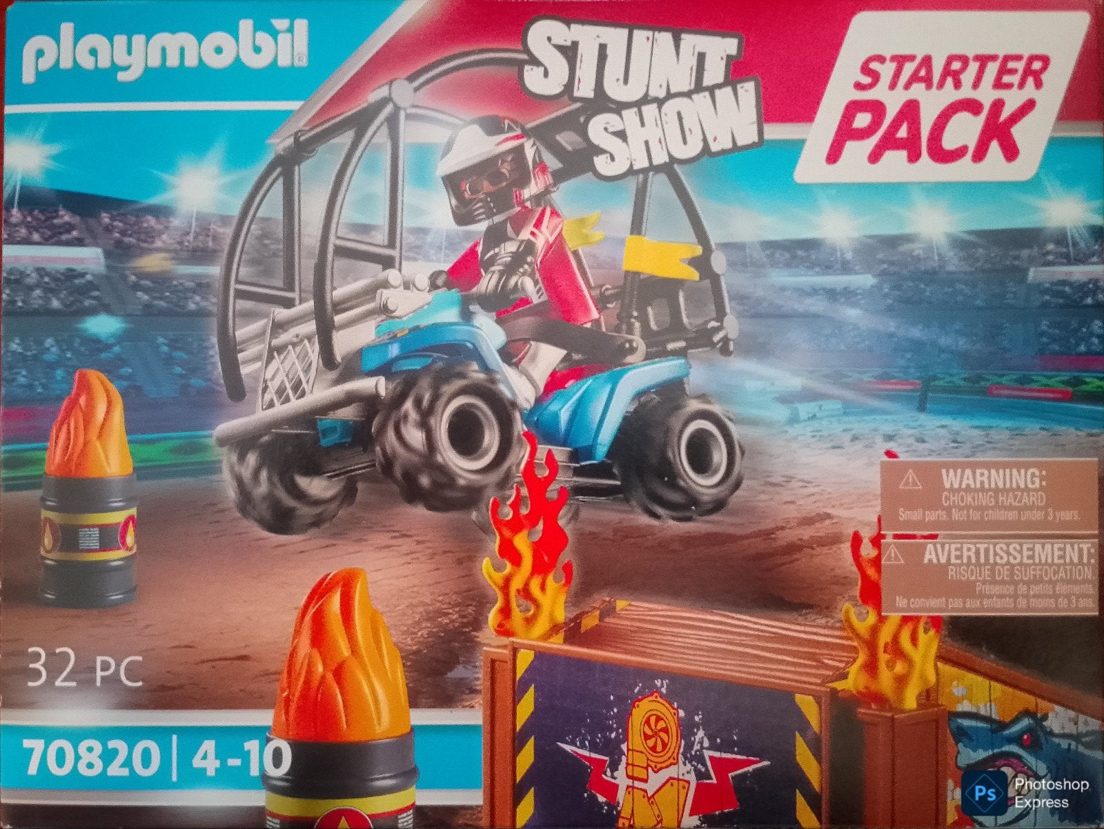Starter Pack Stuntshow Quad Met Vuurhelling 70820, Ophalen of Verzenden, Zo goed als nieuw, Complete set