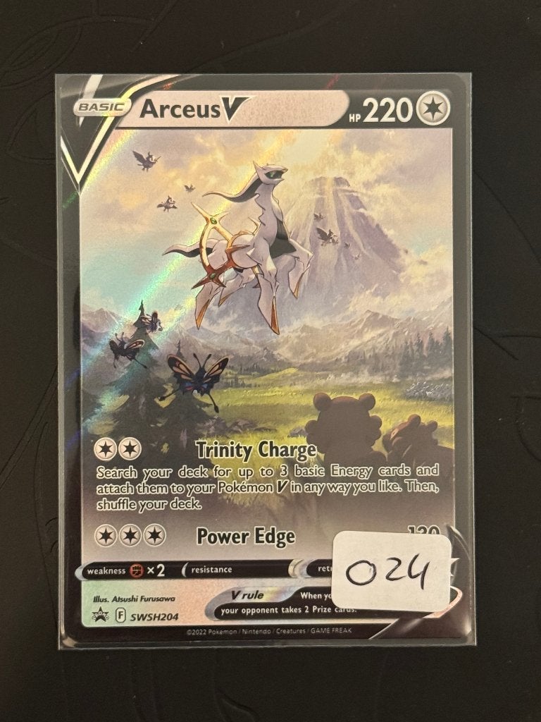 Arceus V SWSH204 - Black Star Promo (full art), Ophalen of Verzenden, Zo goed als nieuw, Losse kaart, Foil