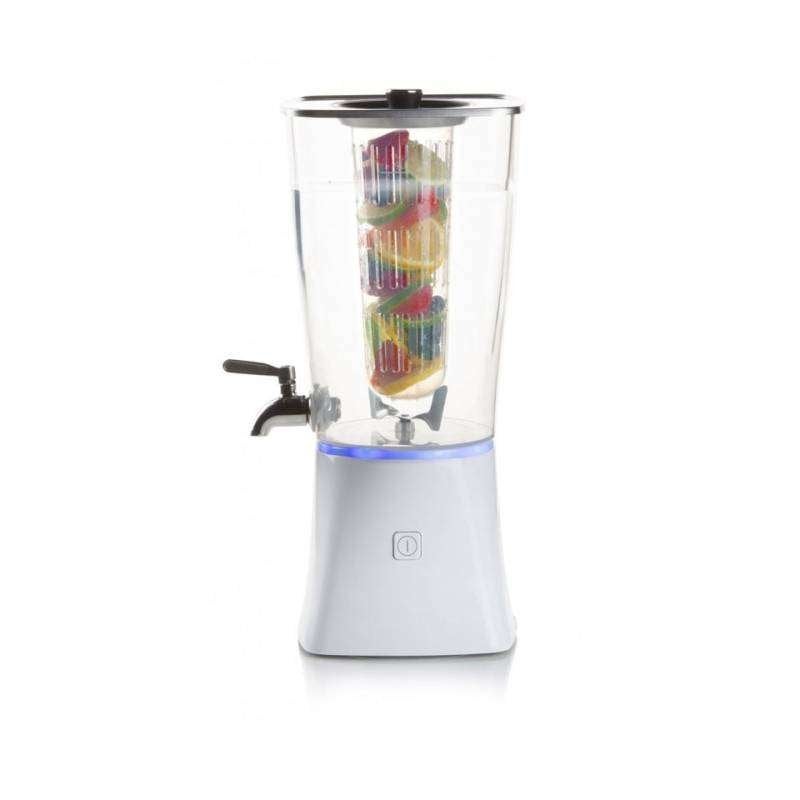 Domo My Lemonade DO9197LD Drink Dispenser lt 4, White, 2 liter of meer, Ophalen, Zo goed als nieuw, Rvs