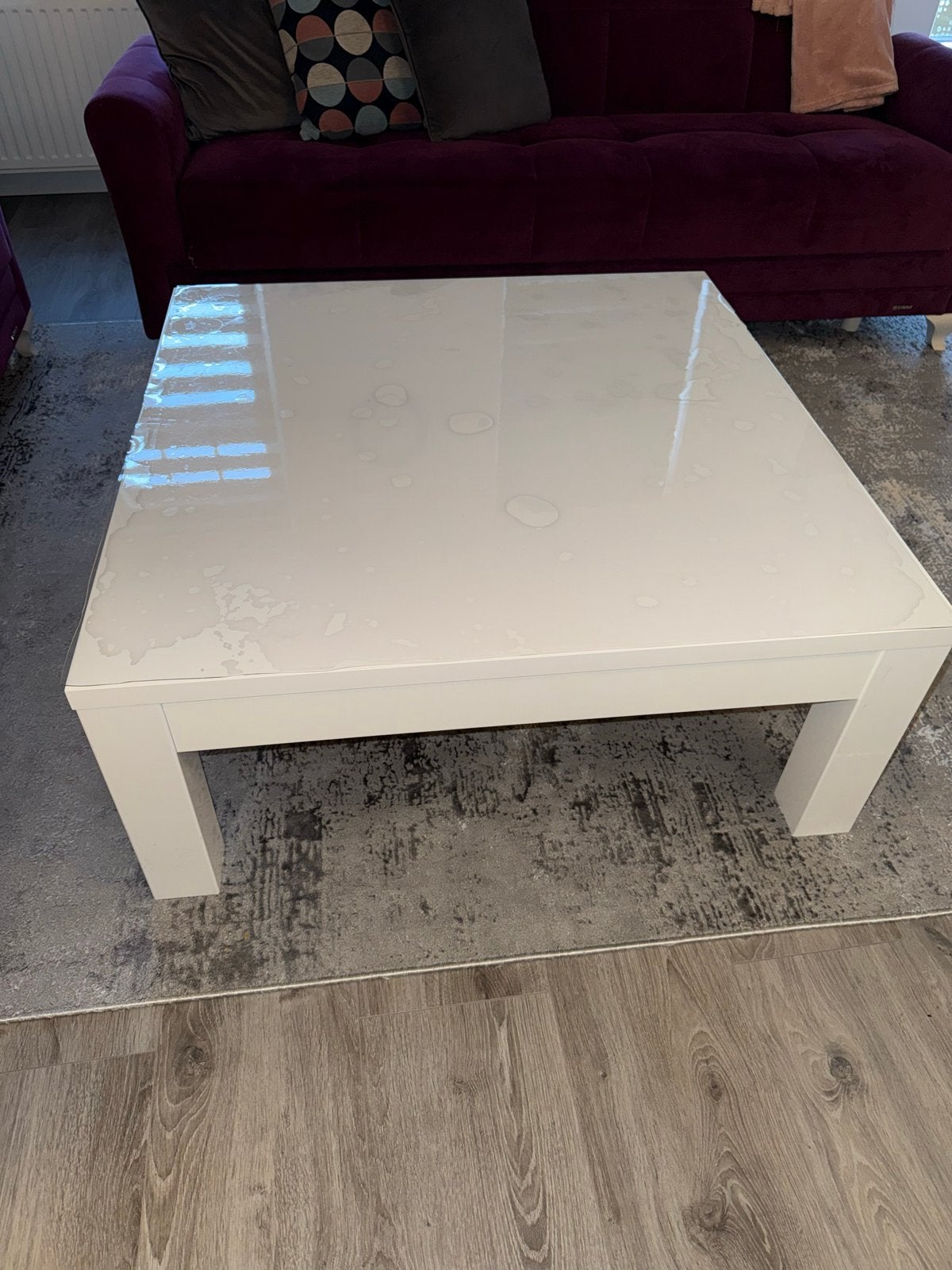Zo goed als nieuwe salontafel (100x100x42 cm), Ophalen, Overige materialen, 100 tot 150 cm, Vierkant