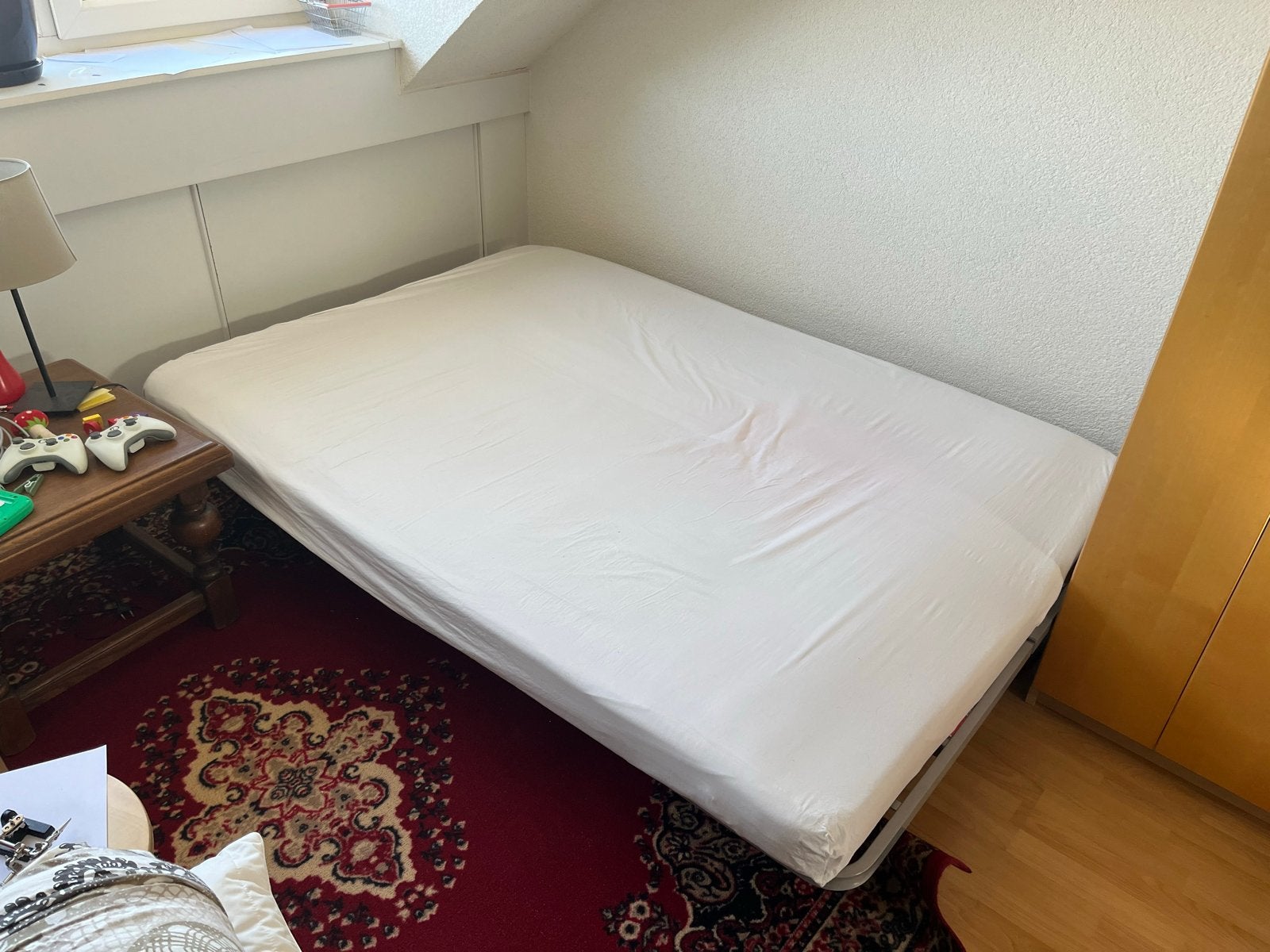 IKEA Beddinge slaapbank 140x200 met nieuw matras, Ophalen, Tweepersoons, 140 cm, Zo goed als nieuw