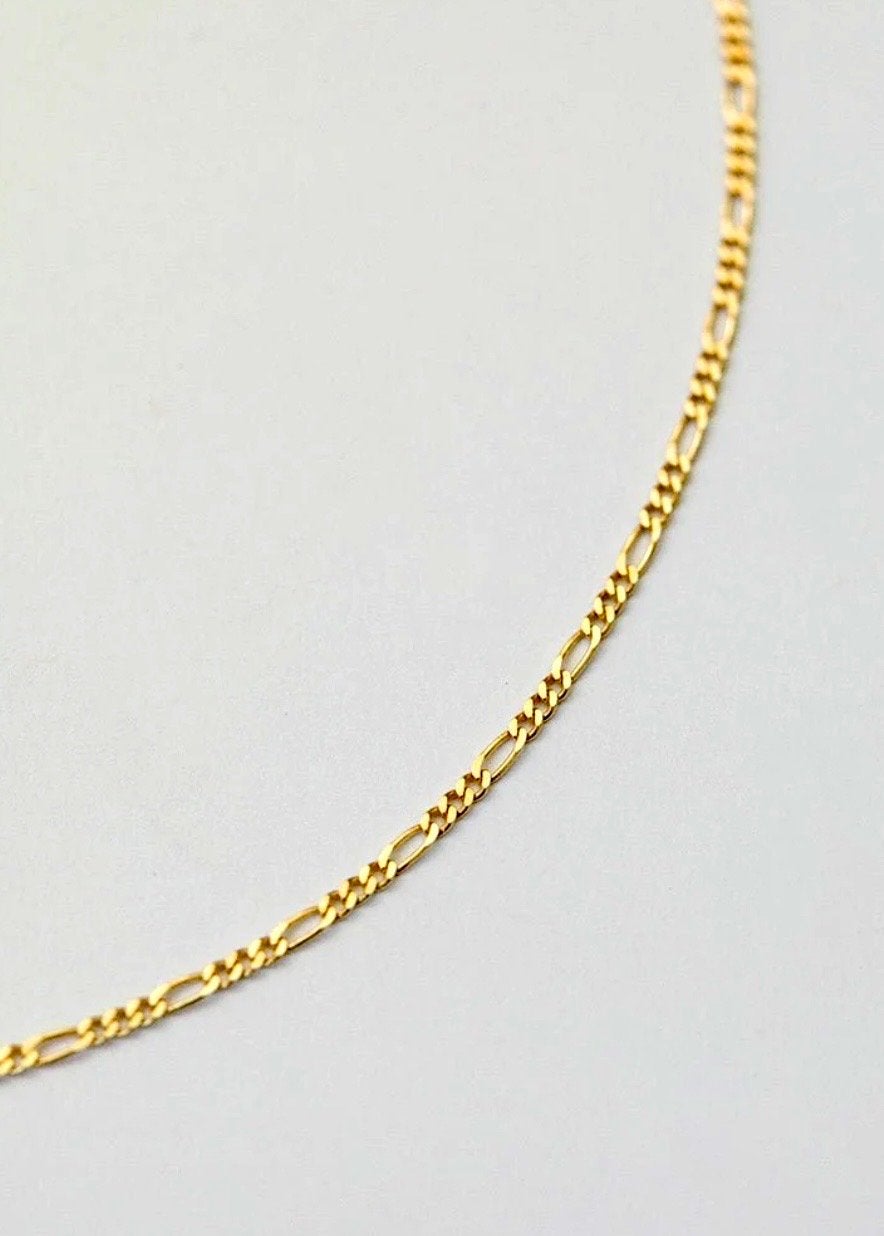 Verfijnde 14k Geelgouden Figaro Ketting - 46 cm, Sieraden, Tassen en Uiterlijk, Kettingen, Ophalen of Verzenden, Nieuw, Goud, Goud