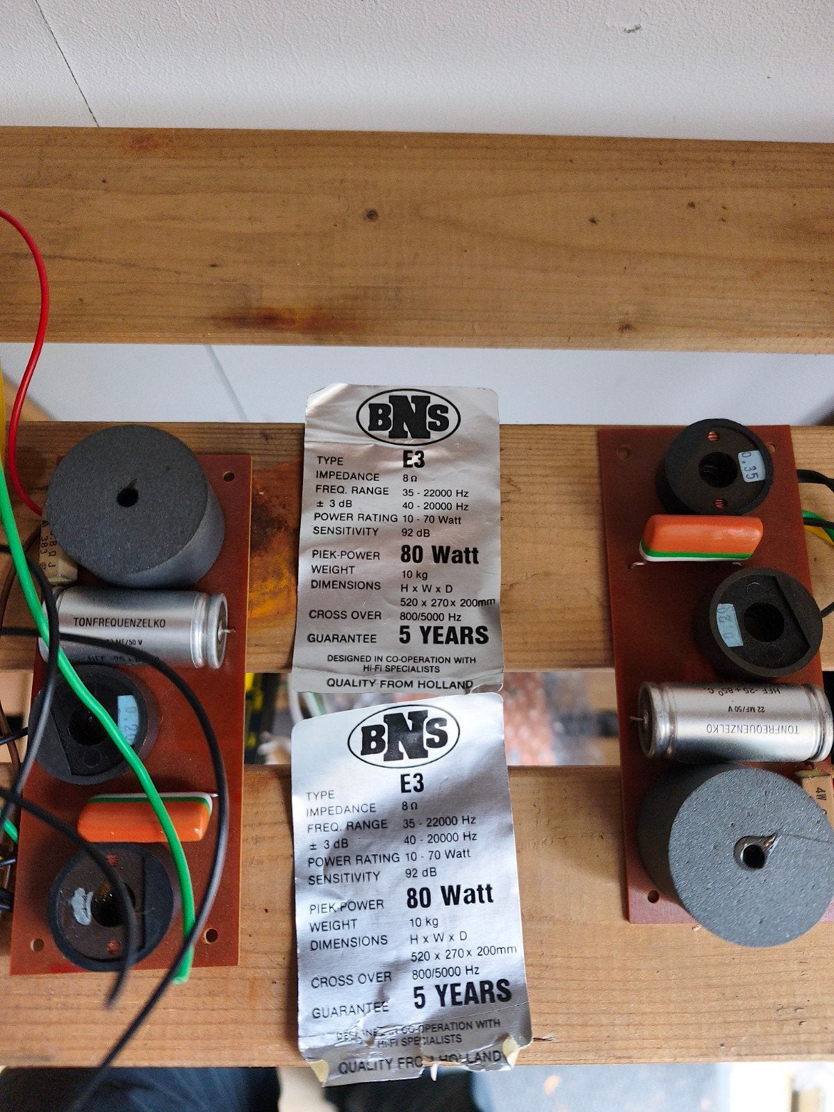 BNS E3 Crossover Filters - 80 Watt, 8 Ohm, Audio, Tv en Foto, Luidsprekers, Overige merken, Gebruikt, Overige typen, Ophalen of Verzenden